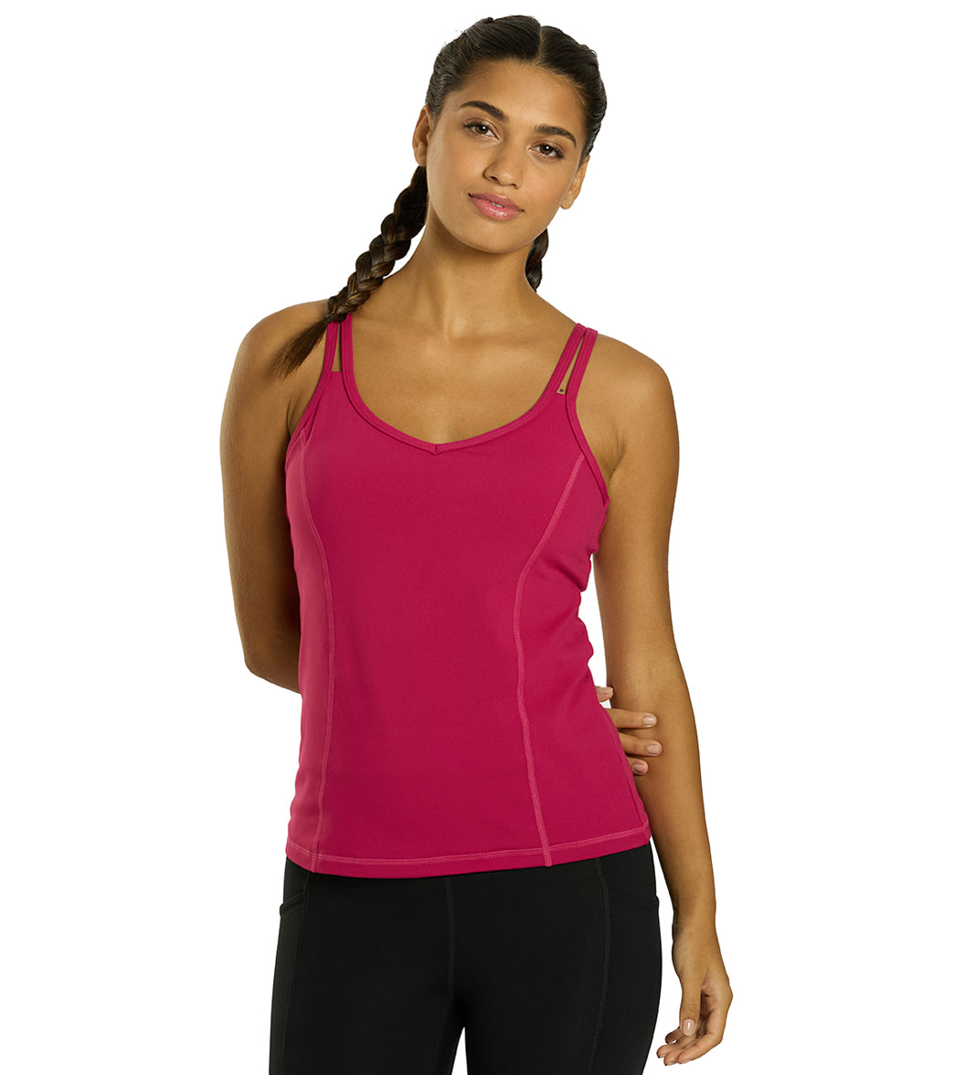 Yoga Tank Top with a Built-In Shelf Bra and Four-Way Stretch for a Close Fit During Practice