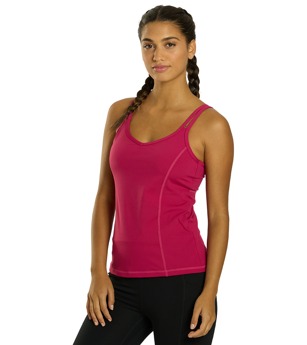 Yoga Tank Top with a Built-In Shelf Bra and Four-Way Stretch for a Close Fit During Practice