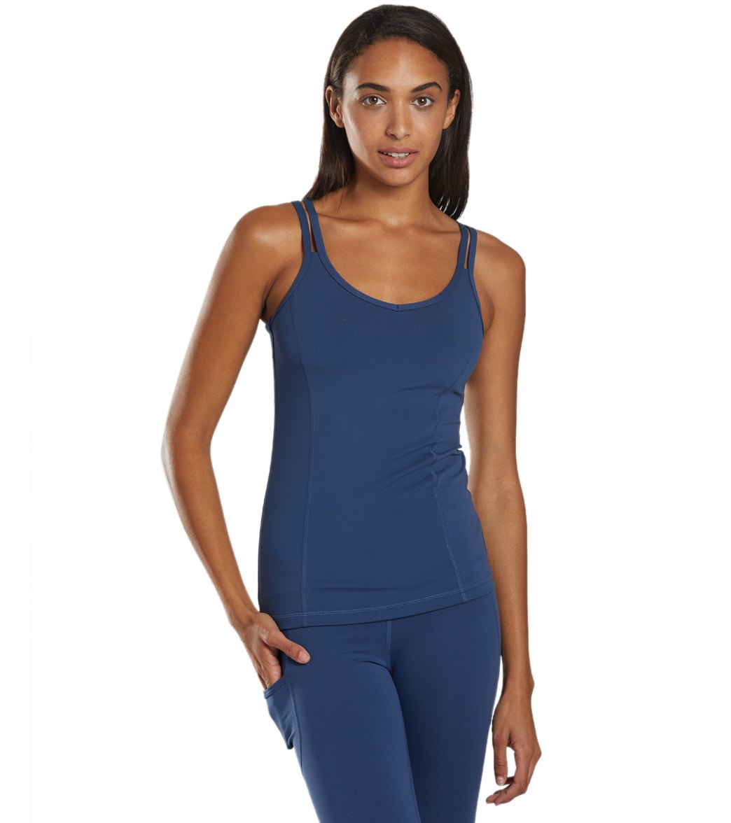 Yoga Tank Top with a Built-In Shelf Bra and Four-Way Stretch for a Close Fit During Practice