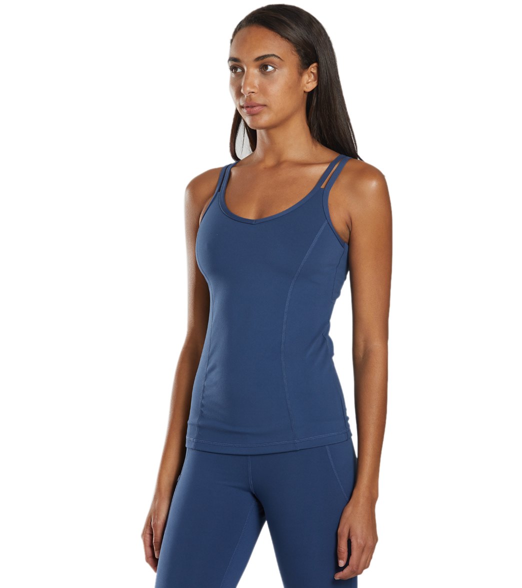 Yoga Tank Top with a Built-In Shelf Bra and Four-Way Stretch for a Close Fit During Practice