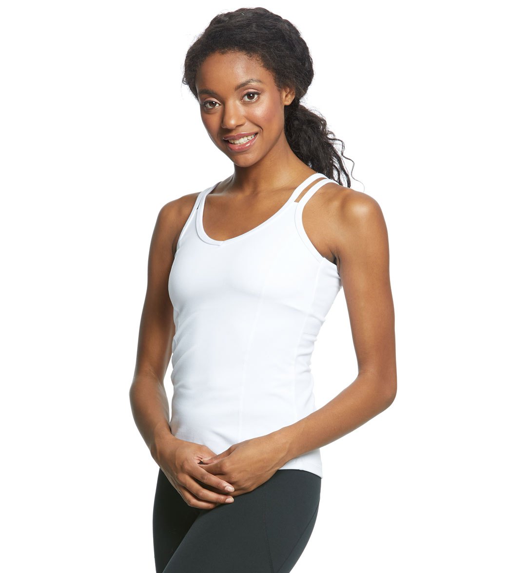 Yoga Tank Top with a Built-In Shelf Bra and Four-Way Stretch for a Close Fit During Practice
