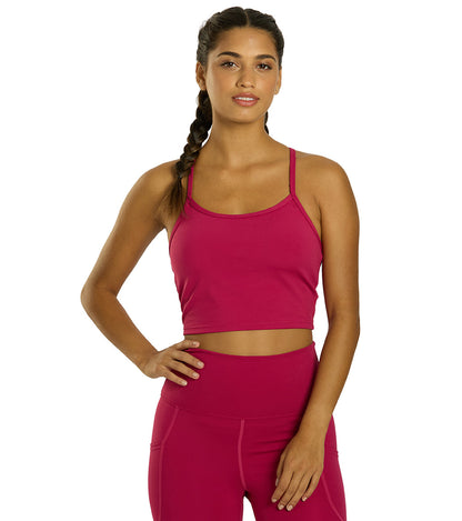 Women's recycled stretch crop tank, original gallery image 96
