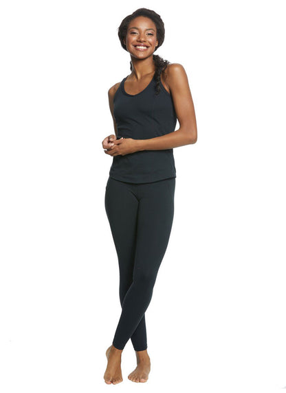 Women's Strappy Back Yoga Tank with a Built-In Shelf Bra and Fast-Drying Stretch for Studio Practice