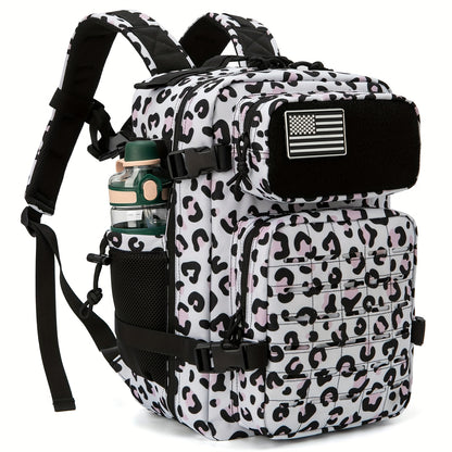Tactical Laptop Backpack 25L MOLLE Unisex – Office & Hiking Daypack with Dual Cup Holders for Men & Women, 3-Day Bug Out Bag, Trekking & Laptop Organizer, 9 Colors: Black, Green, Pink & More
