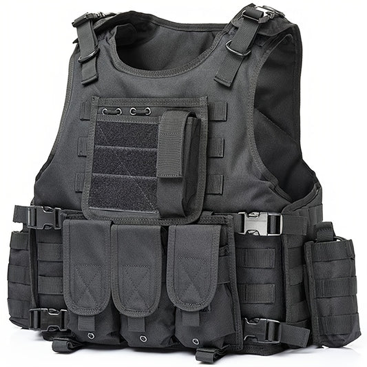 Tactical Outdoor Training Vest for Men Women – Lightweight Protective Hiking Vest with Multi-Pocket Design, Breathable & Adjustable, Ideal for Trekking Camping Hunting Fishing
