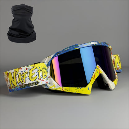 Ski Goggles Set with Black Headband – TPU Frame PC Lens Mirror Coating, Thick Foam Pad, Adjustable Strap, 28+ Color Styles, Adult Snow Goggles for Skiing & Snowboarding, Great Gift