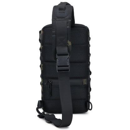 MOLLE Shoulder Bag – Large Capacity Tactical Chest Pack, Waterproof Nylon EDC Crossbody Bag for Hiking, Cycling, Fishing & Camping, Multi-Compartment, Adjustable Strap