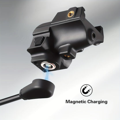 Compact Green Laser Sight Magnetic USB Charging Ambidextrous Low Profile 20mm Picatinny Rail for Handgun Pistol Airgun 150-300m Range PA66 Nylon