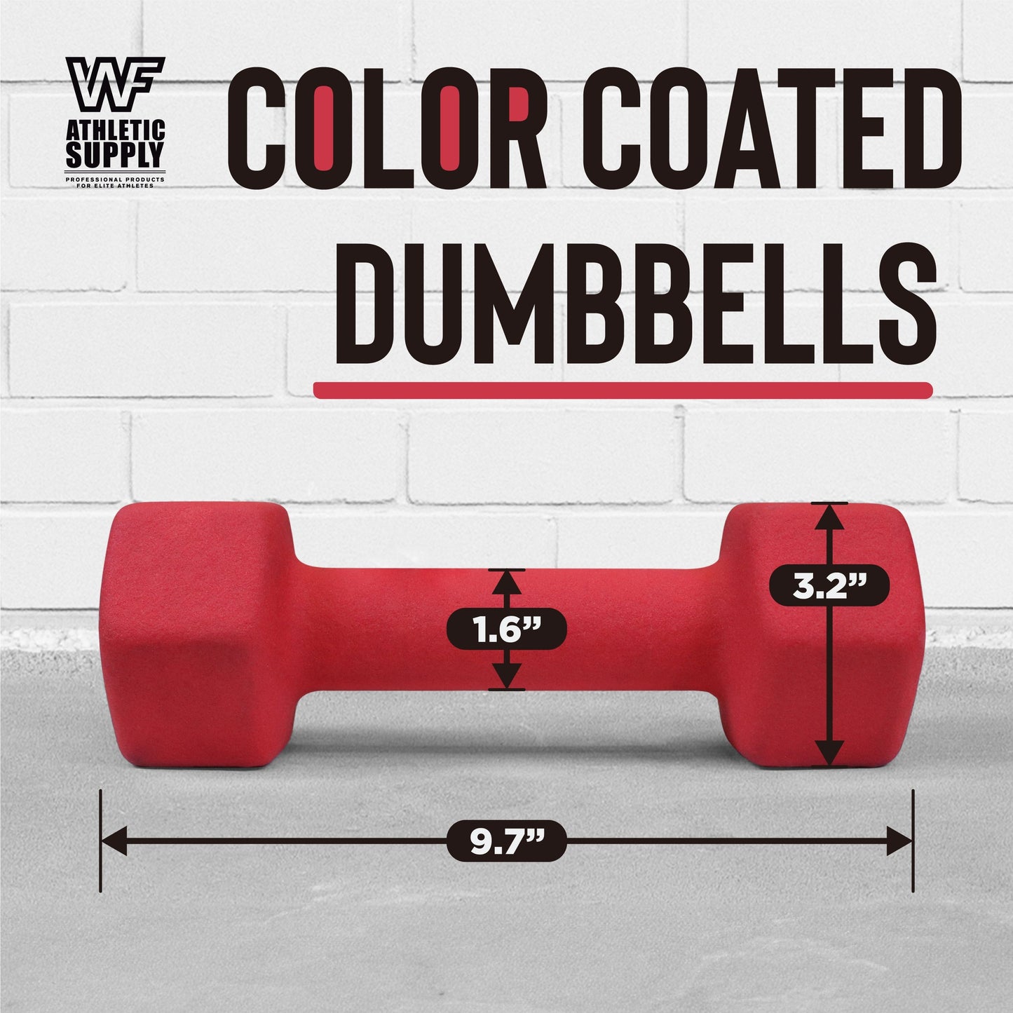 Neoprene Dumbbells Pair with Non-Slip Hex Shape – Color-Coded Hand Weights for Women & Men, Strength Training, Home Gym & Aerobics – 2LB to 15LB Available in Yellow, Green, Red, Blue & Gray