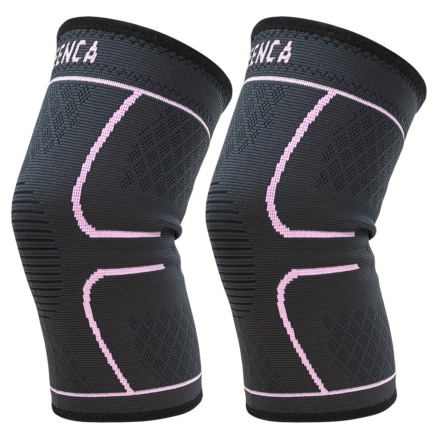 Compression Knee Sleeve 2 Pack for Men Women Breathable Non-Slip Silicone Strip Knee Support High Elasticity Running Exercise High Intensity Sports Copper Beige Pink Orange M XL XXL XXXL