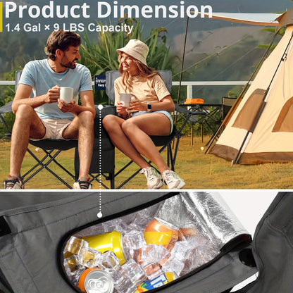 Folding Fishing Chair with Sun Umbrella – 2-Seat Portable Outdoor Chair, Iron Alloy Frame & Oxford Fabric, Built-In Storage Bag & Carry Bag, for Beach, Patio, Camping & Sunbathing, 4 Colors