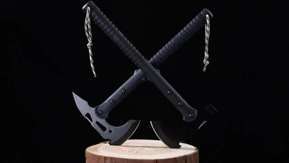 Camping Hatchet Axe with Saw – Tactical Survival Axe for Firewood Chopping, Logging & Hiking | Protective Cover Included
