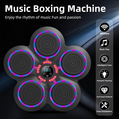 Wall Mounted Smart Boxing Machine Wireless Music Punching Trainer