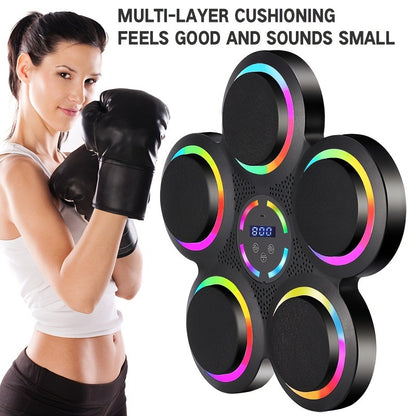 Wall-Mounted Music Boxing Machine – Smart LED Rhythm Trainer with Boxing Gloves, Touch Screen & Surround Sound for Home & Gym