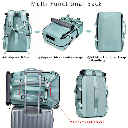 Large Capacity Laptop Backpack with Shoe Compartment & USB Charging Port – Waterproof Soft Shell Daypack for Men & Women, Multi-Functional Travel Rucksack for Business, College & Daily Commute, Multiple Colors Available