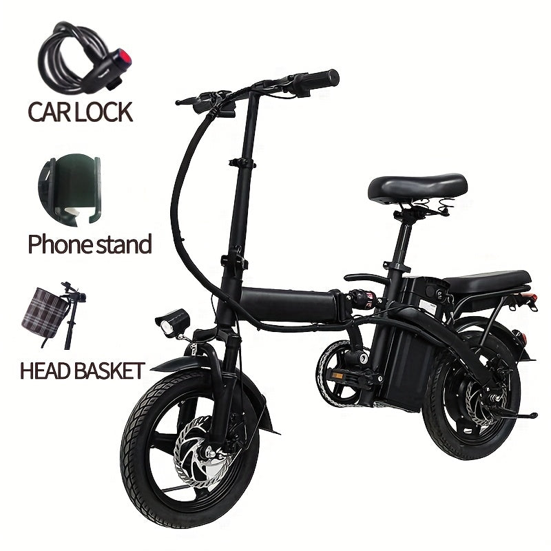 Foldable Electric Bicycle 14" – 48V 20MPH Commuter E-Bike
