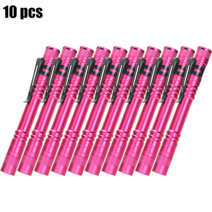 Pen Light Flashlights Bulk Pack with Clip - Mini Slim LED Pocket Torch for Camping, Outdoor, Home & Emergency Use, 5/10/20pcs (Batteries Not Included)