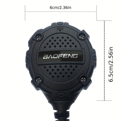 Walkie Talkie Remote Speaker Microphone H3 Lightweight Shoulder Mic PTT for Two Way Radio Clear Communication Outdoor Hiking Camping Tactical Black