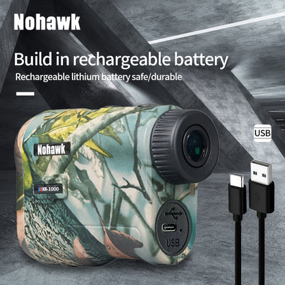 Laser Rangefinder 1000M USB Rechargeable – Hunting & Golf Range Finder with Speed, Altitude & Slope Compensation | M/Yard Switch, 7 Measurement Modes, Compact Design