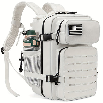 Tactical Laptop Backpack 25L MOLLE Unisex – Office & Hiking Daypack with Dual Cup Holders for Men & Women, 3-Day Bug Out Bag, Trekking & Laptop Organizer, 9 Colors: Black, Green, Pink & More