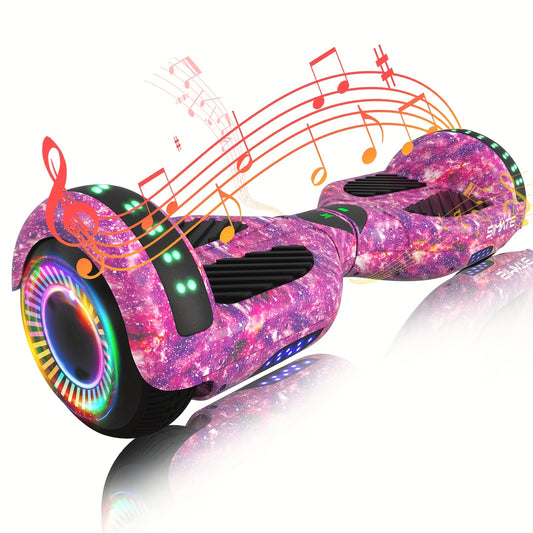 Self Balancing Hoverboard 6.5" LED Light Up Wheels 300W Motor 7.5MPH for Kids Teens Adults Multiple Colors