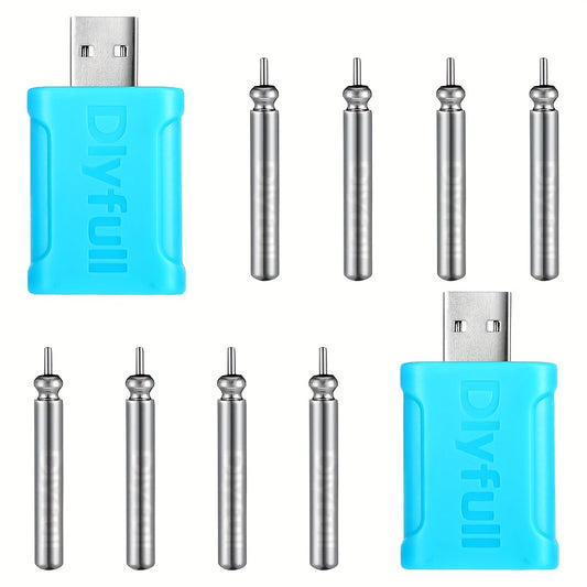 Rechargeable Fishing Float Batteries 8 Pack with 2 Chargers - LED Night Bobber Battery Set for Lighted Fishing Float, Night Fishing Accessories, Ocean Boat Freshwater Fishing Tackle Kit