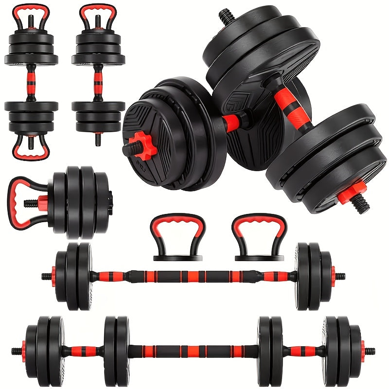 Adjustable Dumbbell Set 6-in-1 for Home Gym – Free Weight Strength Training, Converts to Barbell, Kettlebell & Push-Up Bar for Men Women