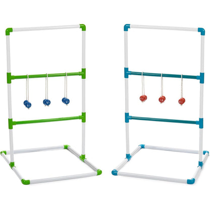 Premium PVC Ladder Toss Game Set with Bolos & Carrying Case – Heavy Duty 2.5mm PVC, Real Golf Ball Bolos, 38.5" Tall – Outdoor Lawn Game for Tailgate, BBQ, Beach & Camping