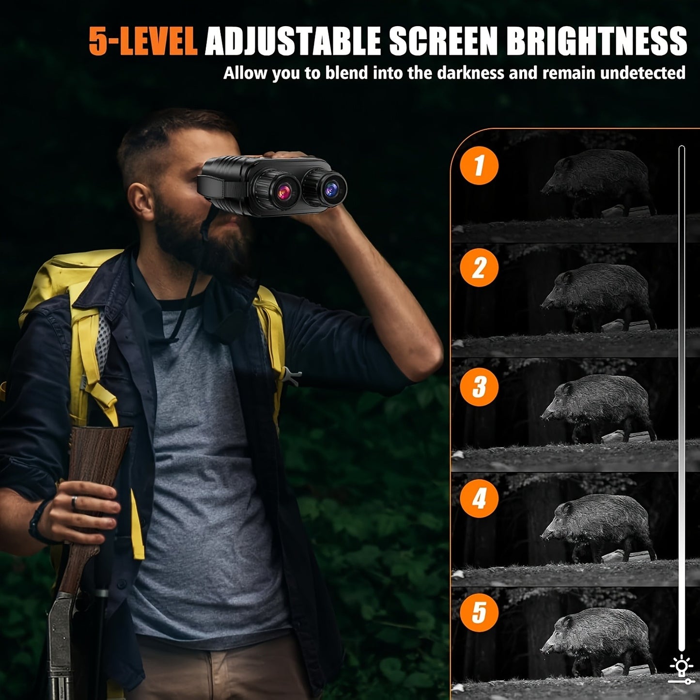 Night Vision Binoculars for Adults 4K Digital - 1080P HD Infrared Night Vision Goggles with 2.8" Screen, 10x Zoom, 7-Level 850nm IR Illuminator, 2000mAh Rechargeable Battery for Hunting Camping Boating Wildlife Observation, Gift for Men