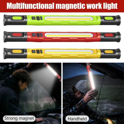 Mechanic Work Light with Magnetic Base & Hook – LED Engine Compartment Light with Red & Blue Warning Lights | Durable Work Site Lighting for Automotive Repair, Garage & Workshop