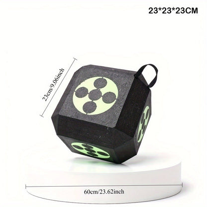 3D Archery Target Cube – Self-Healing Foam Multi-Faceted 23cm Block for Outdoor Backyard Range | Portable High-Density Target for Beginners & Professionals