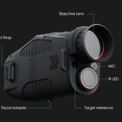 Infrared Night Vision Monocular – HD 1080P / 4K Ultra HD | USB Rechargeable Digital Night Vision Scope | 8x28mm Telescope Camera for Hunting Camping Wildlife Observation Night Photography