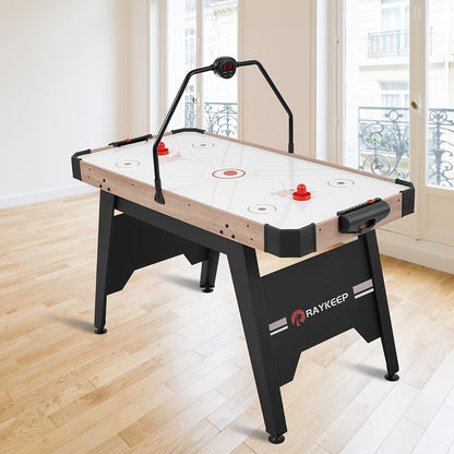 54 Inch Air Hockey Table with LED Scorer – Indoor Arcade Hockey Game Set with 2 Pucks & 2 Pushers, Portable Sports Gaming Table for Game Room, Family & Home Entertainment