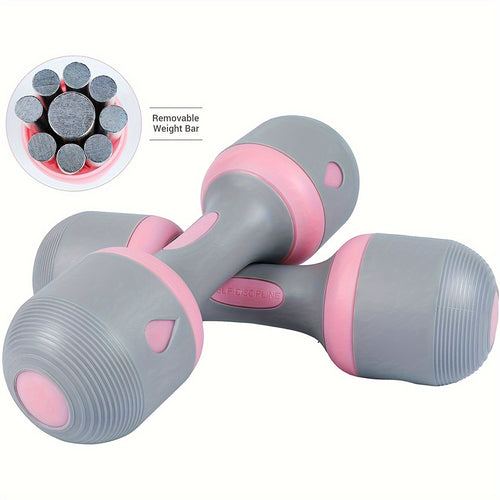 Adjustable Dumbbell Set – 5-in-1 Weight Options 2.1–11 lbs, Non-Slip Neoprene Grip, Home Gym Strength & Muscle Training for Women & Men
