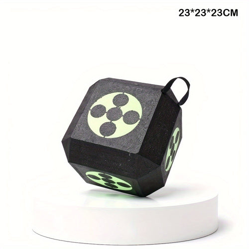 3D Archery Target Cube – Self-Healing Foam Multi-Faceted 23cm Block for Outdoor Backyard Range | Portable High-Density Target for Beginners & Professionals