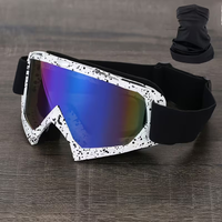 White frame with black dots and color film and headband