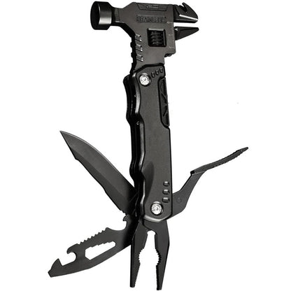 16-in-1 Multitool Stainless Steel – Compact EDC Pocket Tool with Pliers, Adjustable Wrench, Screwdrivers & Knife | Camping Gear & Gift for Dad & Boyfriend