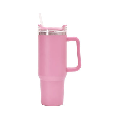 Insulated Tumbler 40oz with Handle & Straw Lid – Double-Wall Vacuum 304 Stainless Steel Travel Cup, Leakproof & Rustproof, Hot & Cold Drinks, 15 Colors, Perfect Gift for Christmas, Travel & Outdoor