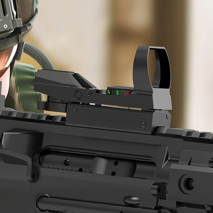Red Green Dot Sight 33mm with 4 Reticle Modes – Dual Illuminated Rifle Scope, 1x Magnification, 1 MOA Adjustment, Parallax-Free Rail Mount Optic for Hunting, Target Shooting & Tactical Use on Rifles Shotguns Carbines