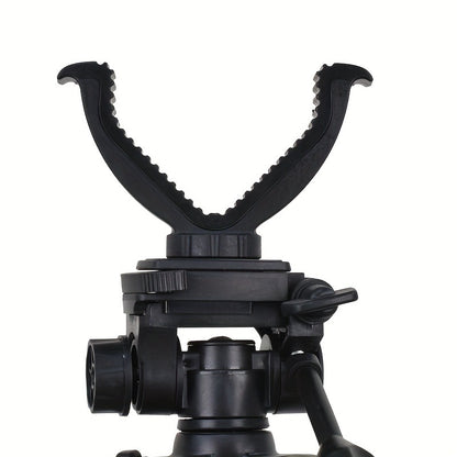 Adjustable V-Shape Shooting Tripod Stand 21-59 Inch, Heavy Duty Rifle Gun Rest Tripod for Outdoor Hunting Shooting Practice Photography, Portable Folding Bipod Tripod with V Yoke for Range and Field Use