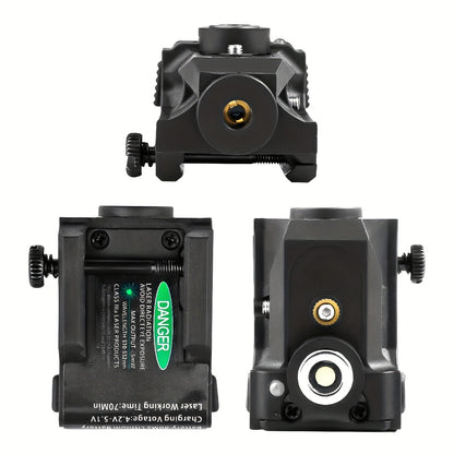 Compact Green Laser Sight Magnetic USB Charging Ambidextrous Low Profile 20mm Picatinny Rail for Handgun Pistol Airgun 150-300m Range PA66 Nylon