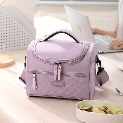 Insulated Lunch Bag Cooler Tote with Padded Shoulder Strap Leakproof Washable Polyester Meal Prep Bag for Work Picnic School Outdoor Activities Men Women
