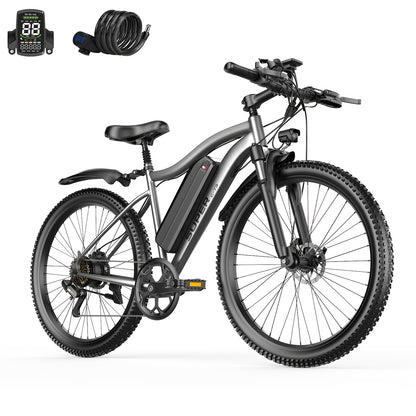 Adult Electric Mountain Bike G73 500W-740W Motor 48V 13Ah Detachable Battery 20MPH 45-Mile Range Front Fork Suspension for Trail Commuting