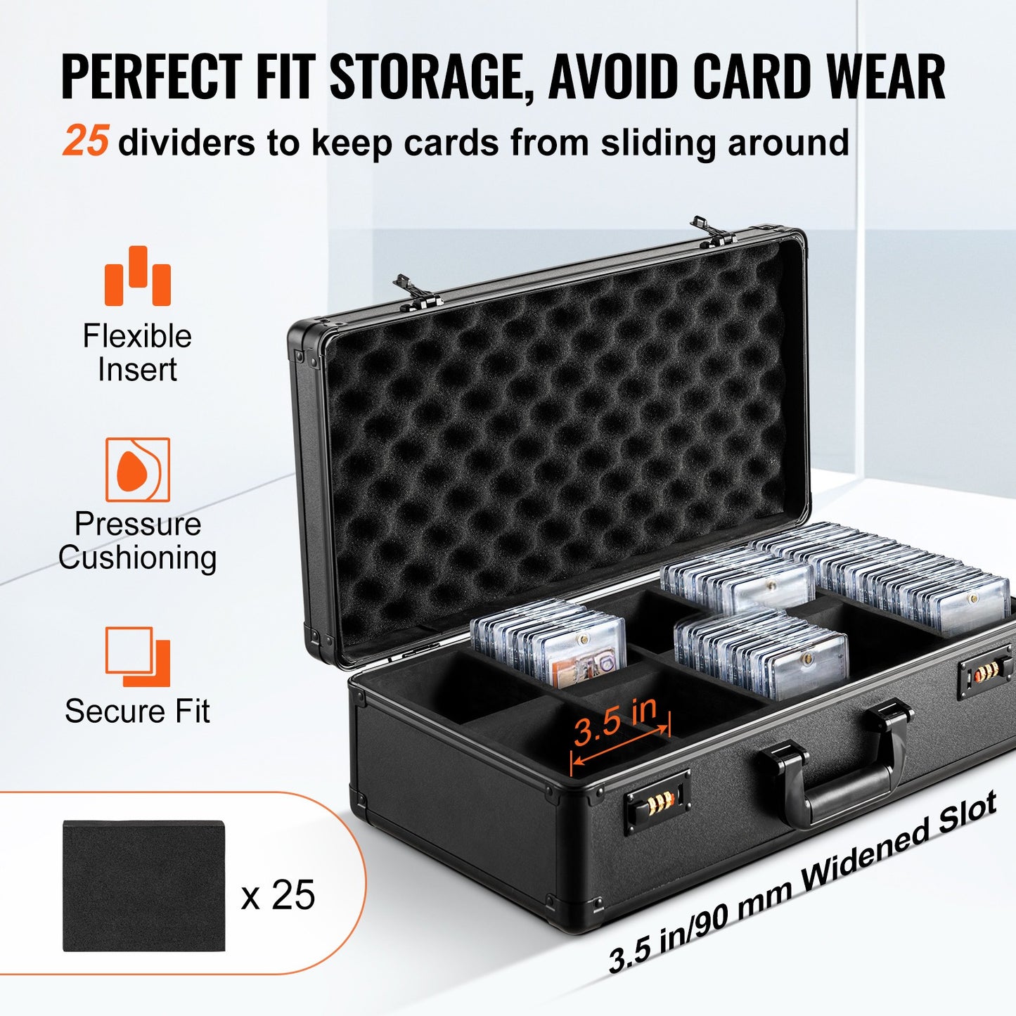 PSA Graded Card Storage Box 5-Slot Aluminum Case Combination Lock