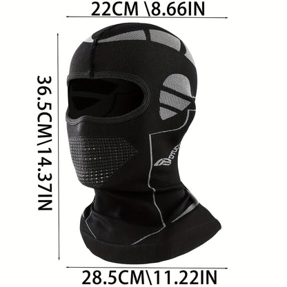 Windproof Neck Gaiter Face Mask 2 Pack – Breathable Knit Nylon Full Face Scarf Head Cover for Cycling, Skiing, Motorcycle & Outdoor Winter Sports, UV Protection Balaclava (Black)