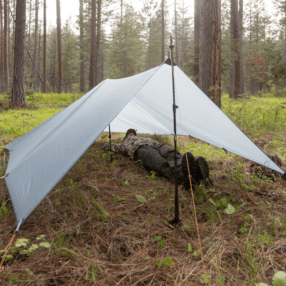 Steel Grey flat camping tarp original source view 11