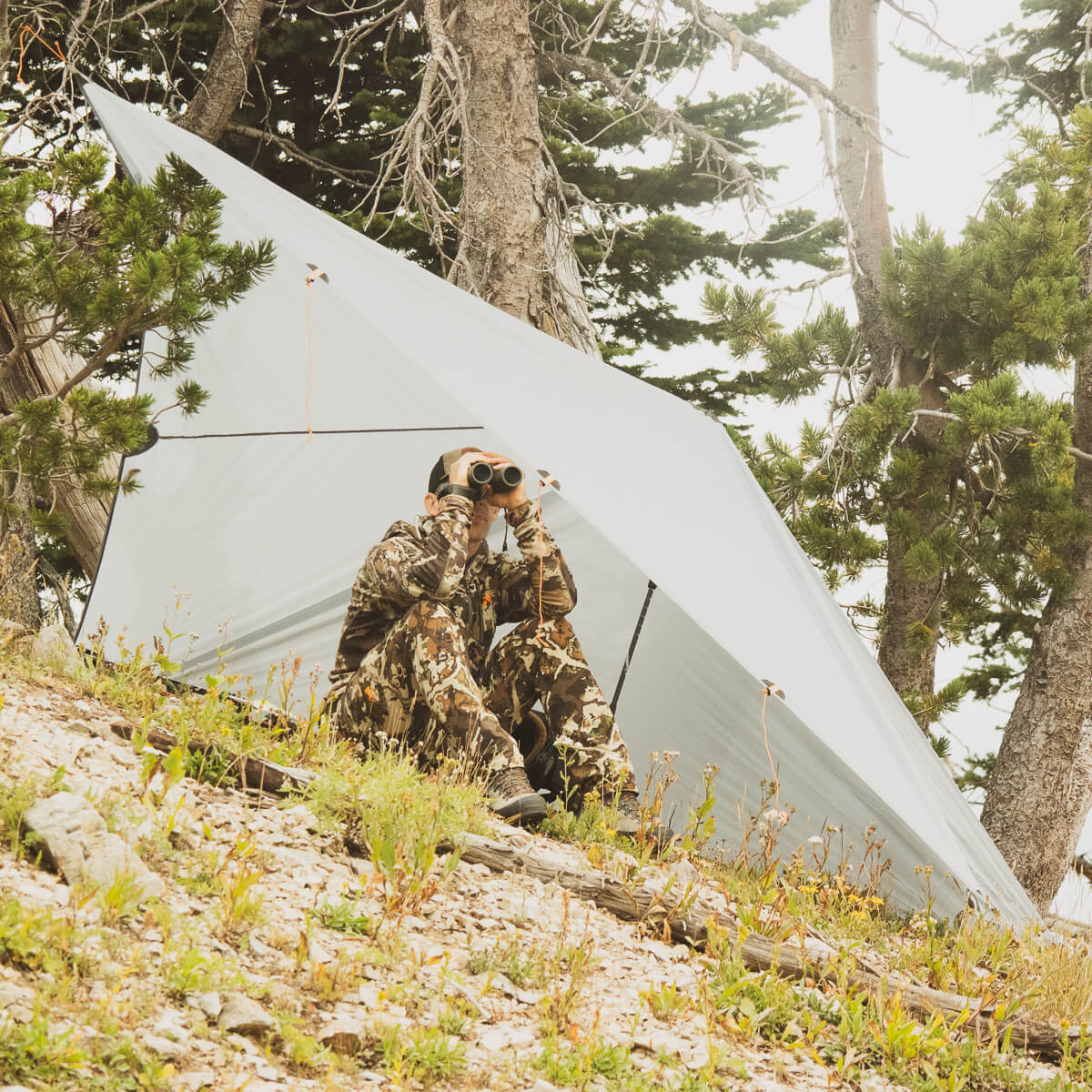 Steel Grey flat camping tarp original source view 9