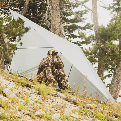 Steel Grey flat camping tarp original source view 9