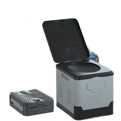 Portable Camping Toilet Foldable – 600lb Capacity, Multi-Use