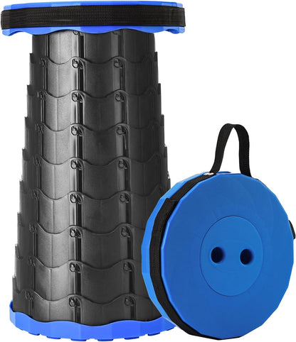 Portable Folding Camping Stool with 12 Height Settings – 400 lbs Capacity